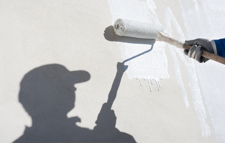 Decorating house facade. Full Frame Camera and L Glass Used